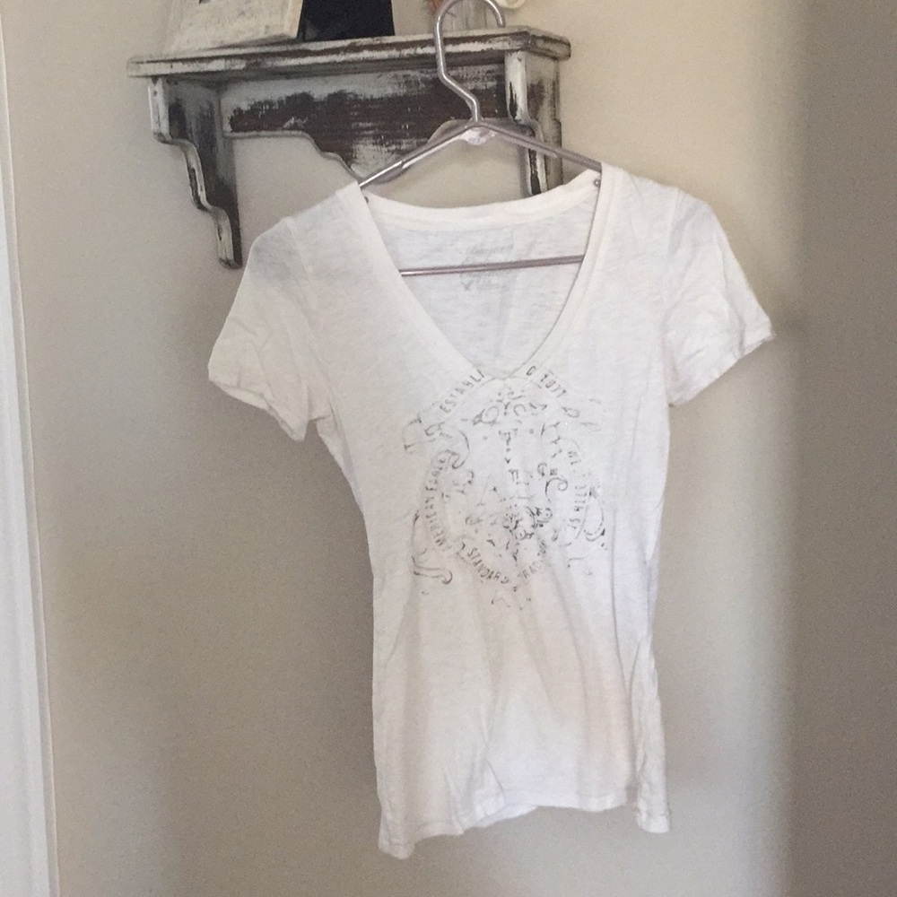 American eagle white casual graphic tee